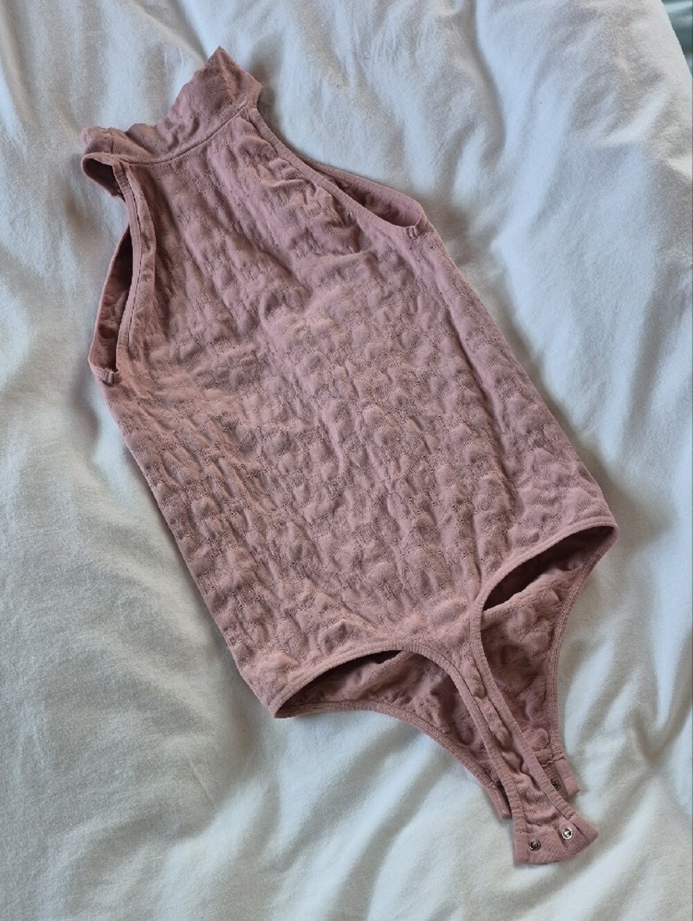 Intimately Free People Pastel Pink Cutout Eyelet Bodysuit Size XS - Picture 10 of 14